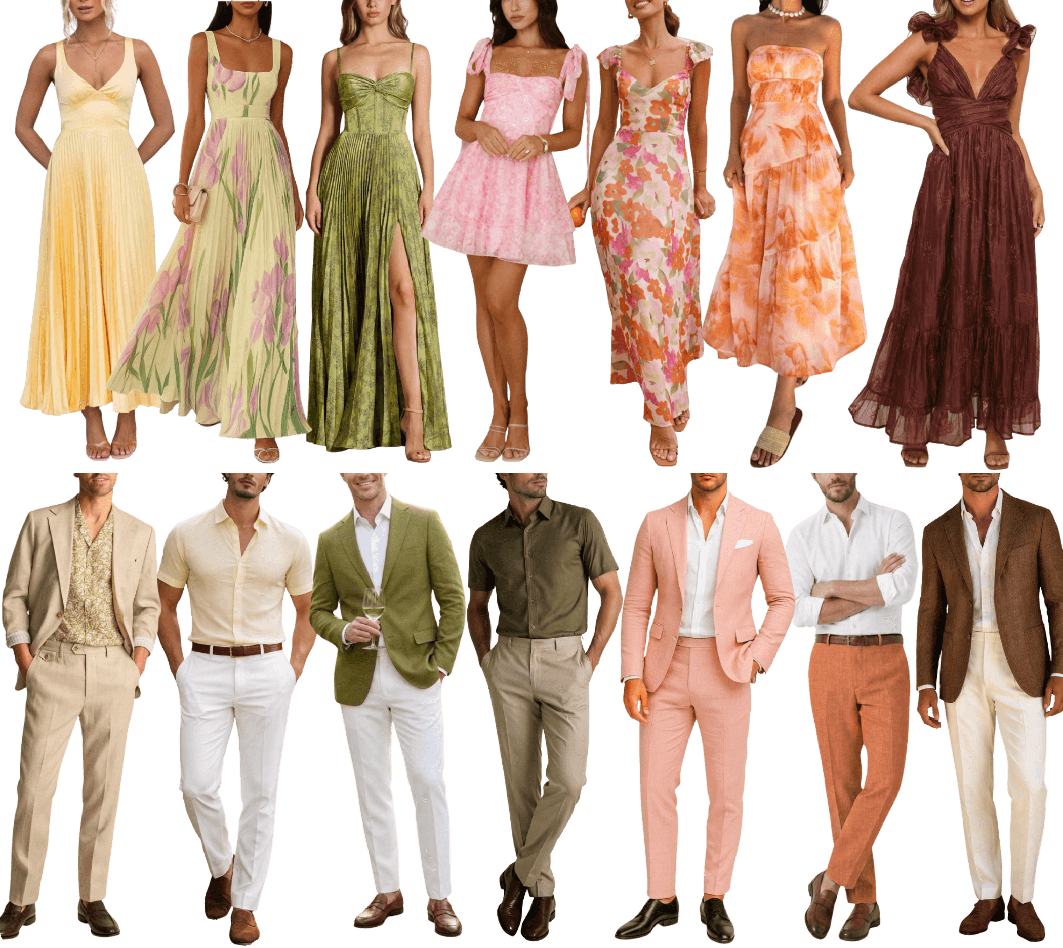 Wedding dress code moodboard